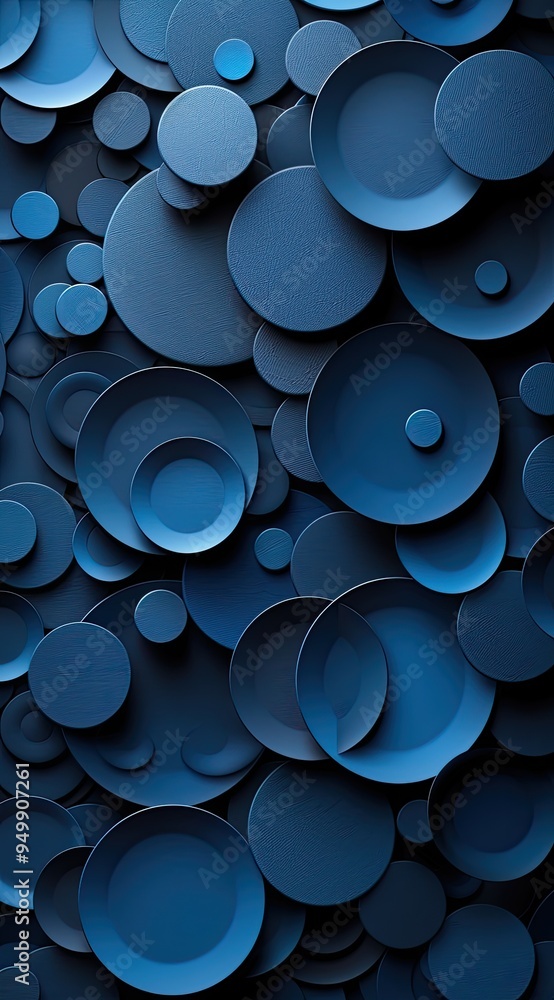 Poster 3d effect, techy design with geometric patterns