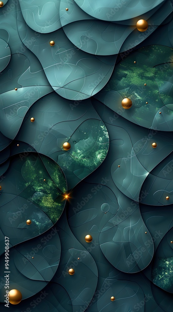 Aufkleber 3d effect, techy design with geometric patterns