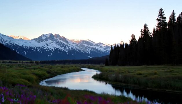lake in the mountains