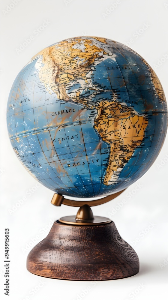 Aufkleber modern globe icon with latitude and longitude lines representing global connectivity