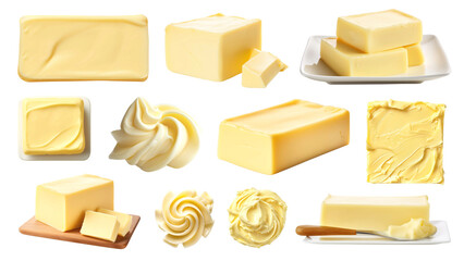 PNG butter food element set, transparent background