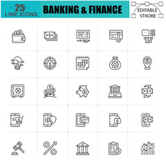 marketing and finance icon set