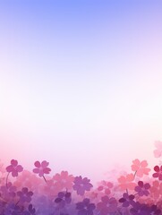 Fototapeta premium Purple Pink Flowers on Dark Gradient Edge