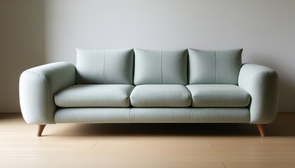 large white sofa against light walls