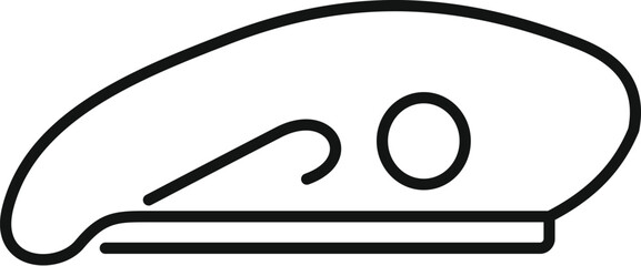 Military beret icon in line style representing the concept of military uniform