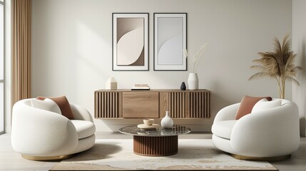 Modern home room interior with comfortable chair