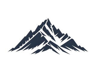 Fototapeta premium Minimalist Mountain Icon Symbolizing Adventure and on White Background