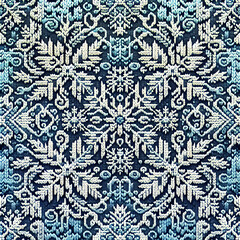 Christmas winter knitted snowflake pattern background