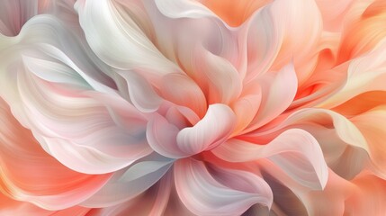 Abstract Peach and White Flower Petal Background Texture.
