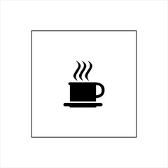 Illustration vector grapgic of coffe icon, black and white