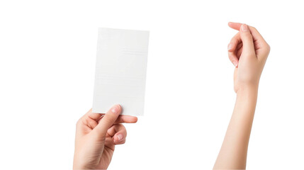 Student's Achievement - Hand Holding a Blank Report Card Isolated on White