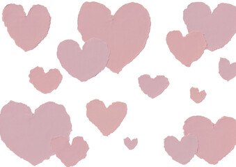 ピンクのかわいいハート模様のテクスチャ背景