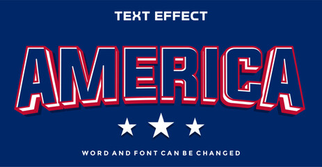 America editable text effect