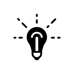 light bulb icon vector illustration