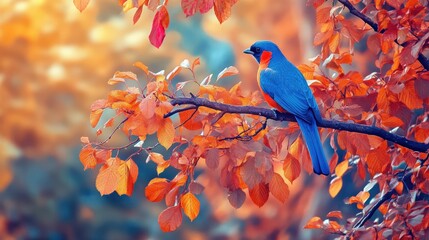 the beauty of birds perched on tree branches