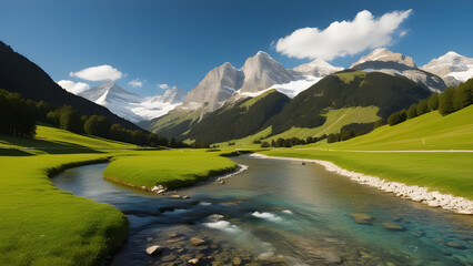 A Serene Alpine Valley