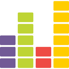 Music Wave vector icon in flat style 