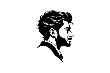 silhouette of a beard person