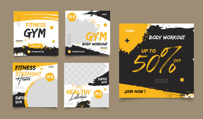 Gym Fitness social media post template