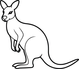 Wallaby Kangaroo vector art