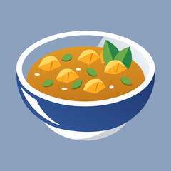 Delicious Curry Illustration Vector - Perfect for Culinary Projects