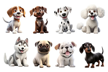 PNG cute 3d dog, transparent background