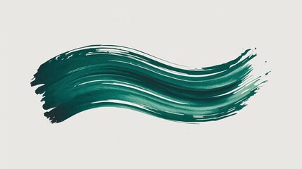 Shiny Green Color Brush Stroke