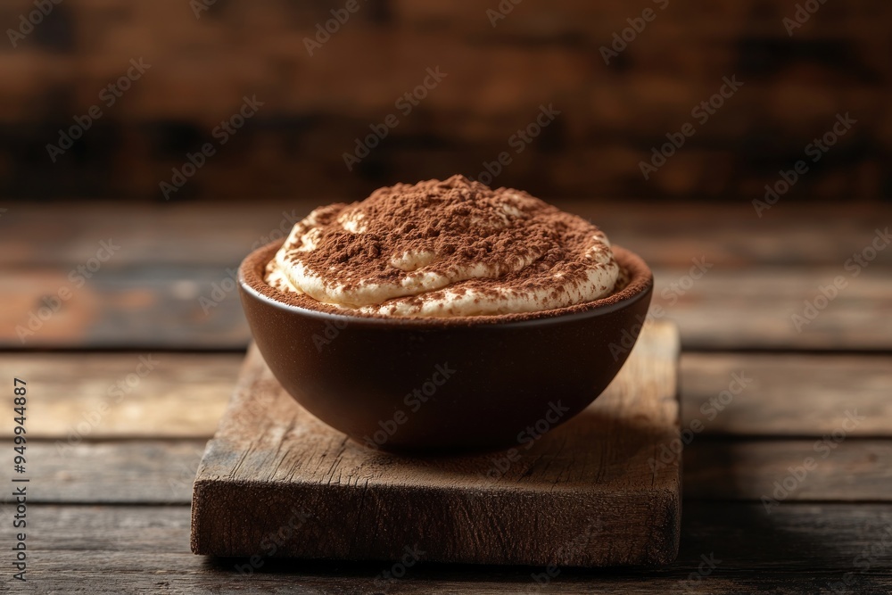 Canvas Prints Close-Up of a Delicious Tiramisu Dessert