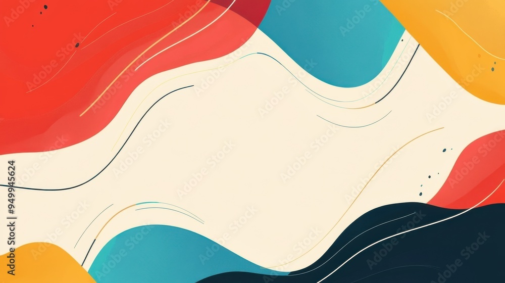 Aufkleber vibrant abstract background with flowing shapes and bright colors, ideal for creative projects and a