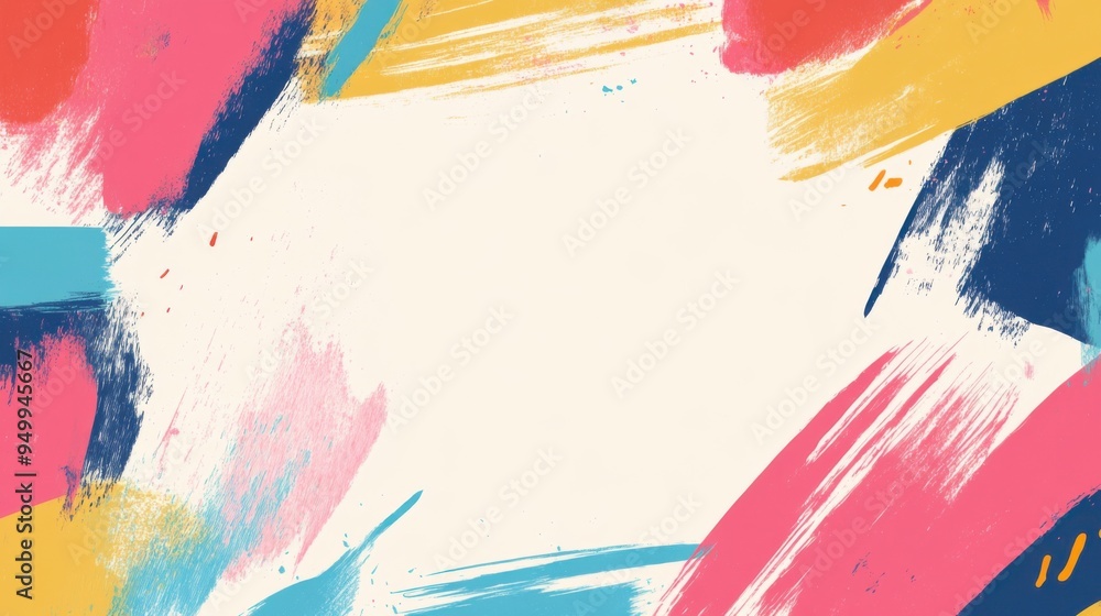 Aufkleber vibrant abstract background featuring colorful brush strokes and space for text or design. ideal for
