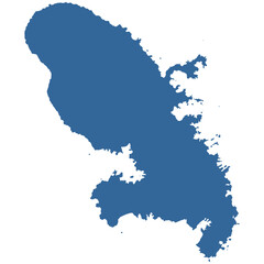 Fototapeta premium Vector outline map of Martinique