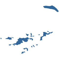 Vector outline map of British Virgin Islands