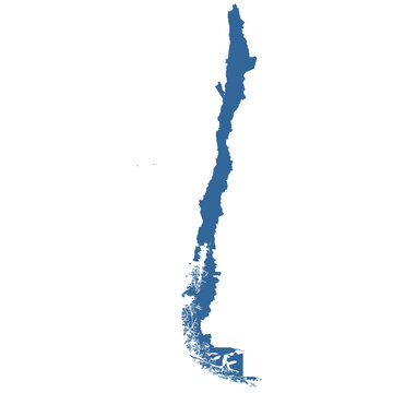 Vector outline map of Chile