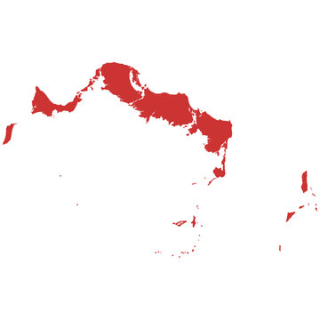 Vector outline map of Turks and Caicos Islands