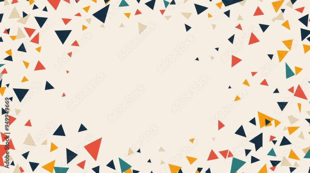 Poster colorful abstract background filled with triangles, perfect for creative projects and designs. brigh