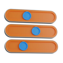 Obraz premium 3d render Settingsillustration