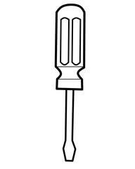 Screw driver icon sketc