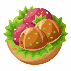 Falafel Illustration Vector - Perfect for Culinary and Recipe Projects