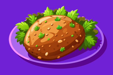 Falafel Illustration Vector - Perfect for Culinary and Recipe Projects