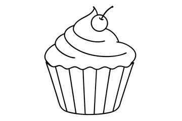 cupcake food vector