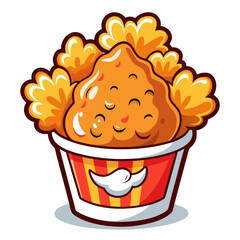 Fried Chicken Illustration Vector - Ideal for Recipes and Menus