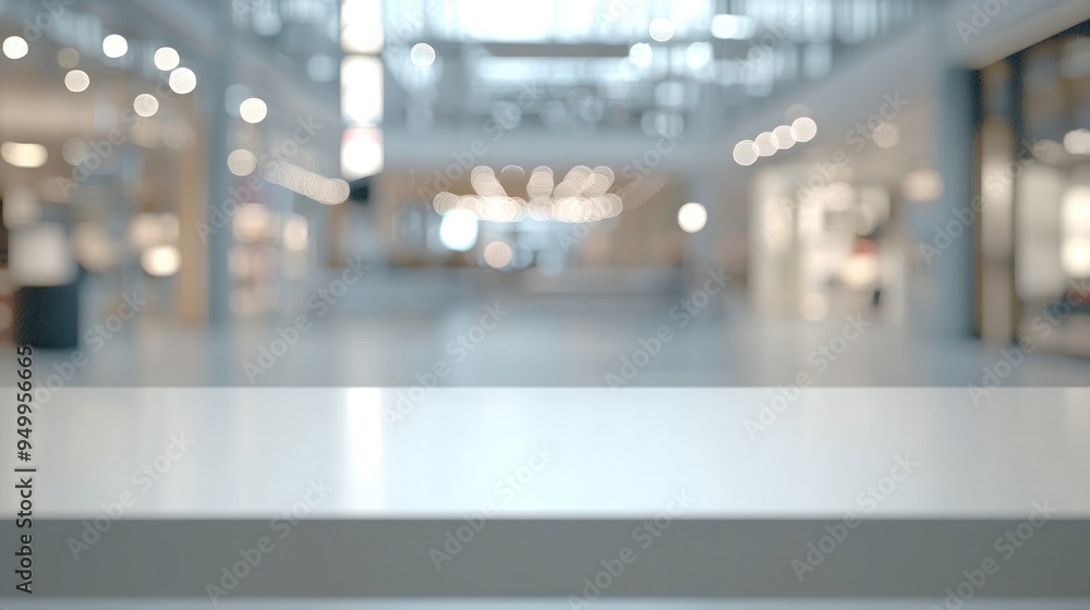 Poster Empty Countertop In A Shopping Mall