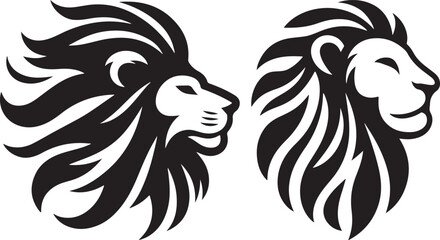 lion head vector art 