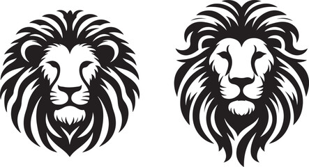 lion head vector art 