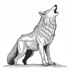 Obraz premium Howling wolf