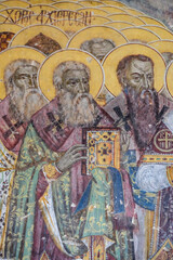 Detail of the interior of Sumela Monastery, a Greek Orthodox monastery in Maçka, Turkey.