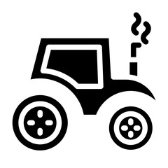 tractor icon on white background