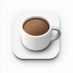 The working office vector icon on background with different working equipment items commuter, desk and notebook  