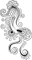 Paisley background. Hand Drawn ornament. Vector illustration