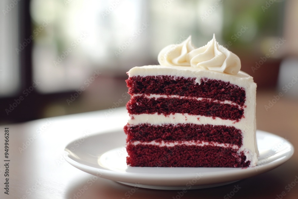 Poster Red Velvet Cake Slice